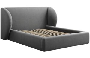 Micadoni Sametová postel Miley 200 x 200 cm s úložným prostorem