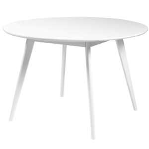 Bílý lakovaný kulatý jídelní stůl ROWICO YUMI 115 cm