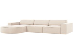 Micadoni Sametová rohová pohovka Jodie 284 cm