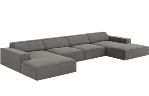 Micadoni Sametová rohová pohovka Jodie 364 cm