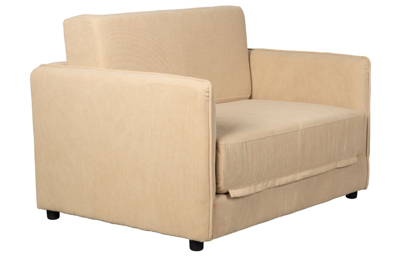 White Label Manšestrová rozkládací pohovka JOPIE 110 cm