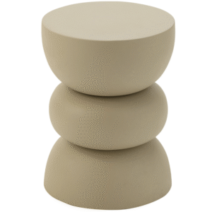 Béžový kovový odkládací stolek J-line Elise 32 cm