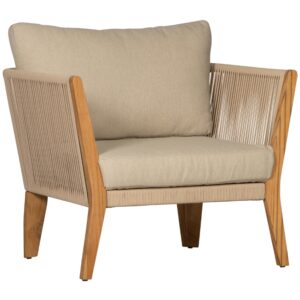 WOOOD Béžové čalouněné zahradní křeslo Sarino