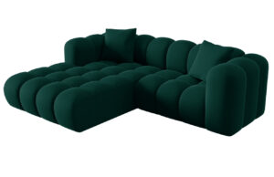 Windsor & Co Sametová rohová pohovka Halley 242 cm