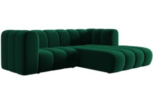 Micadoni Sametová rohová pohovka Lupine 228 cm