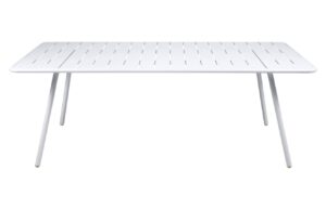 Bílý kovový stůl Fermob Luxembourg 207 x 100 cm