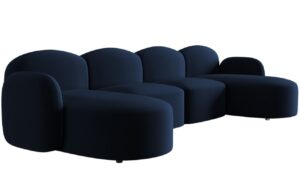 Micadoni Sametová rohová pohovka Blair 354 cm