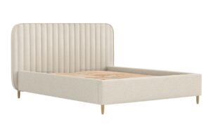 Maison de Rêve Béžová čalouněná dvoulůžková postel NOTO 180 x 200 cm s úložným prostorem