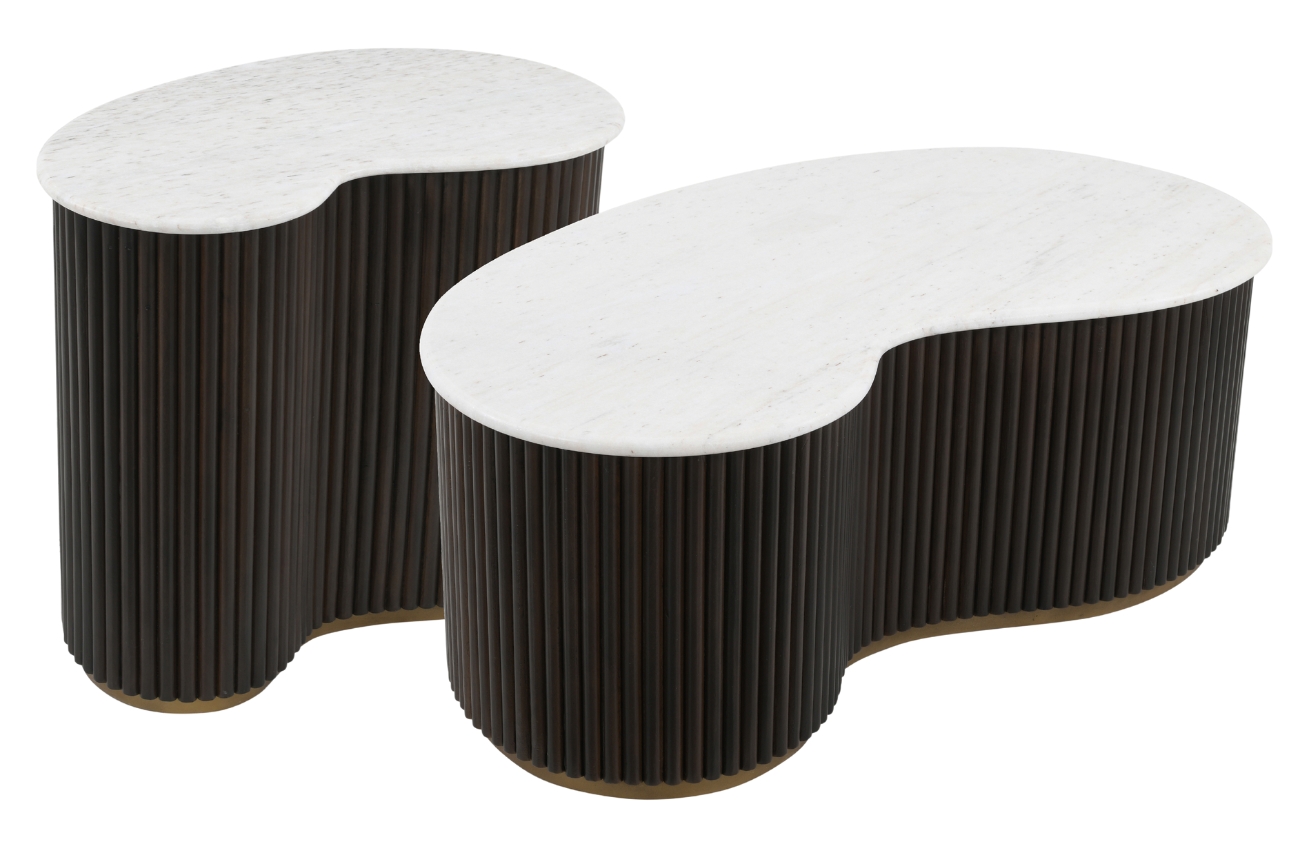 Richmond Set mramorových konferenčních stolků Mayfield 104x58 / 65x38 cm