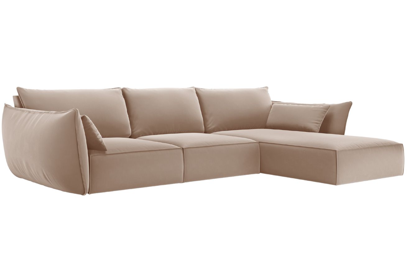 Micadoni Sametová rohová pohovka Kaelle 308 cm