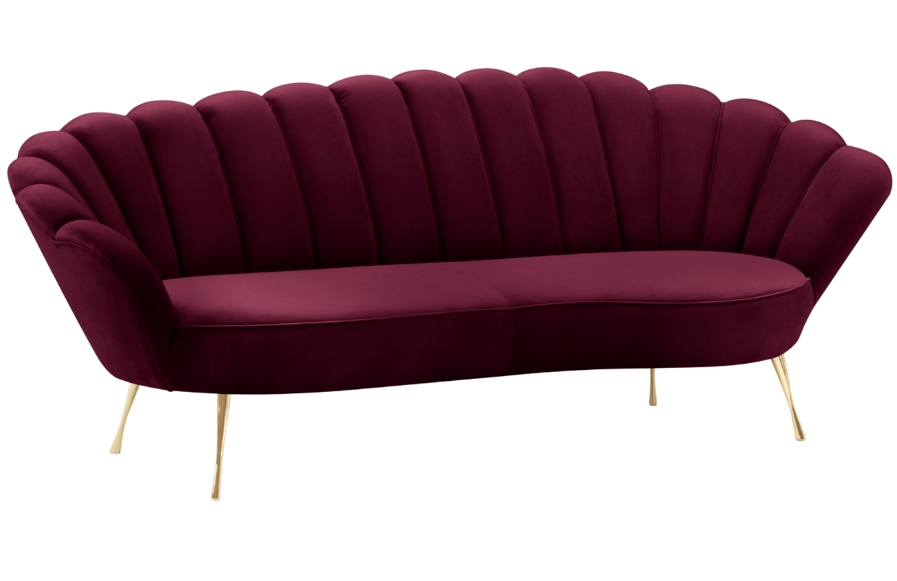 Cosmopolitan Design Sametová pohovka Kingston 224 cm