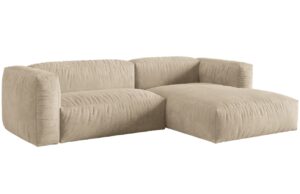 Micadoni Sametová rohová pohovka Martina 280 cm