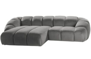 Micadoni Sametová rohová pohovka Diana 294 cm