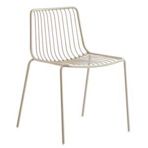 Pedrali Béžová kovová jídelní židle Nolita 3650