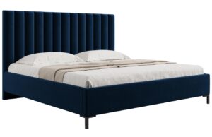 Micadoni Sametová postel Allison 160 x 200 cm s úložným prostorem