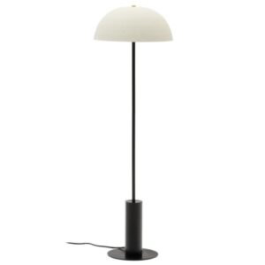 Bílá kovová stojací lampa Kave Home Nibla 140 cm
