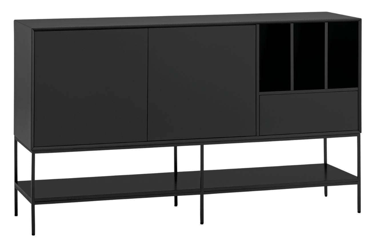 Černá komoda Teulat Platt 166 x 45 cm