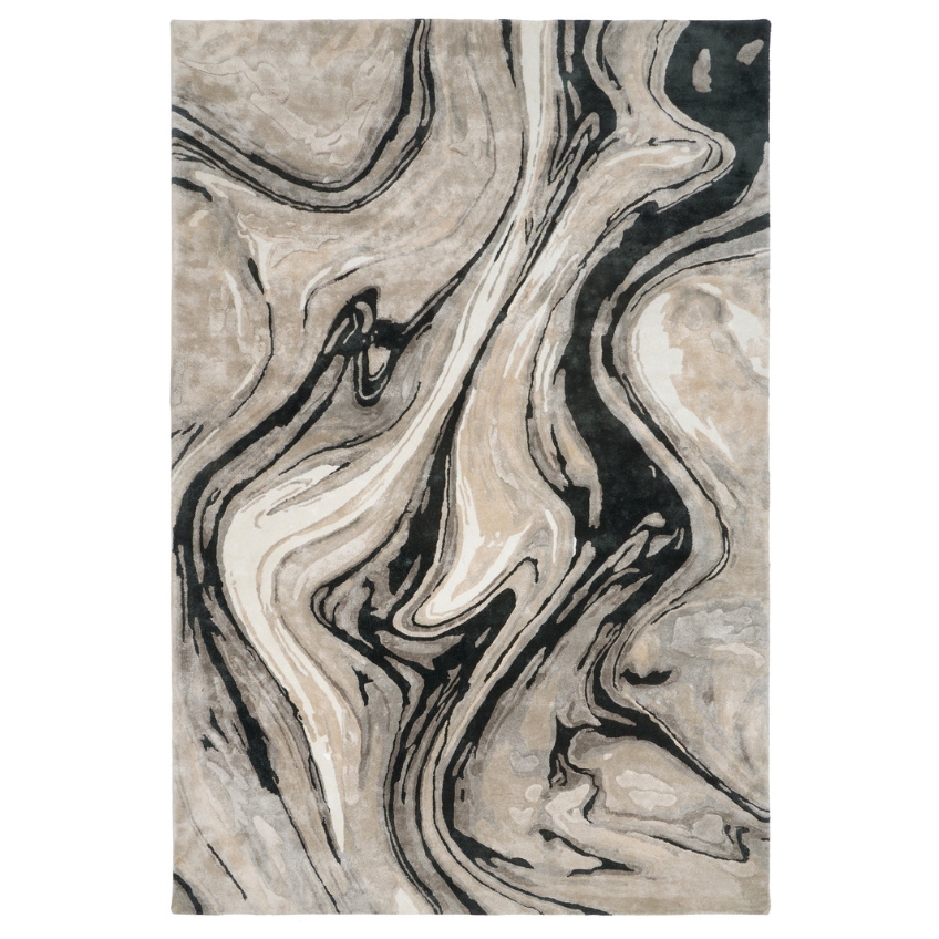 Fargotex Černo-béžový koberec Blur 160 x 230 cm