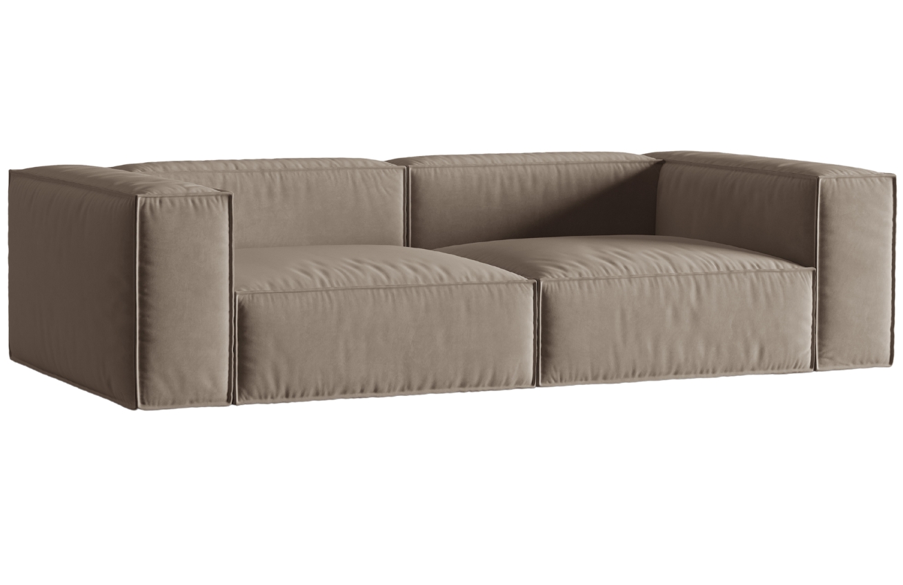 Micadoni Sametová pohovka Nuria 250 cm