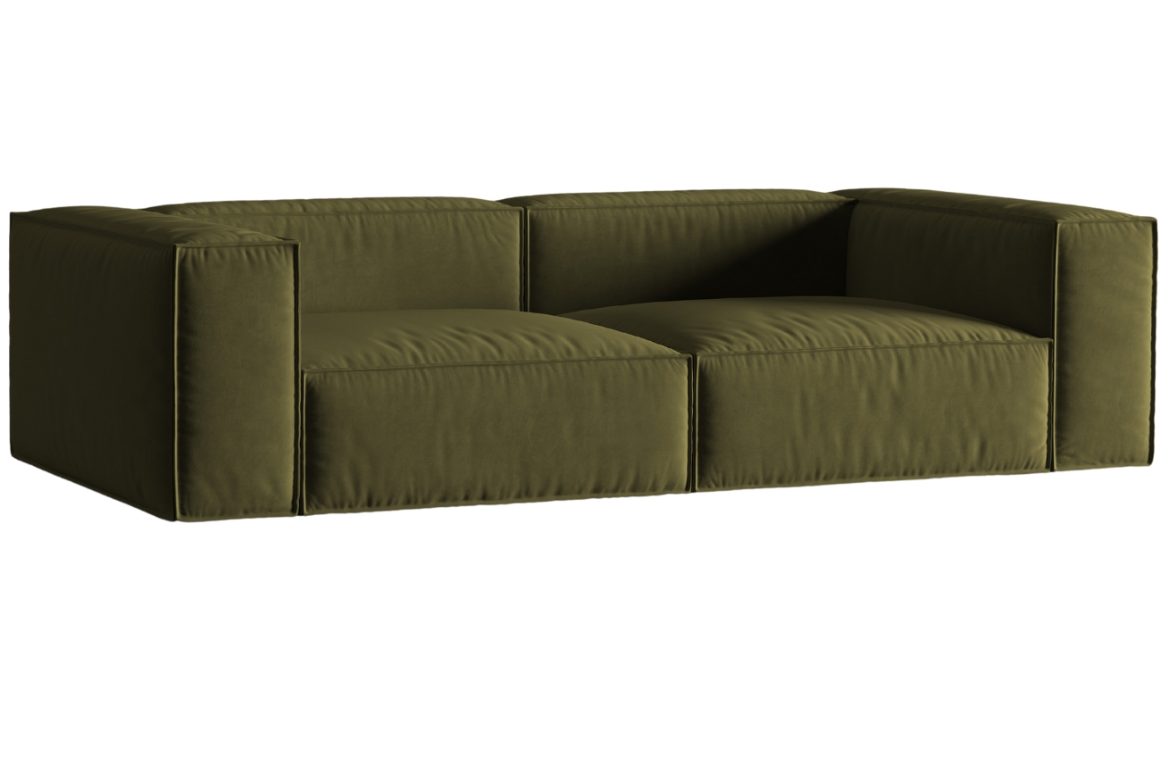 Micadoni Sametová pohovka Nuria 250 cm