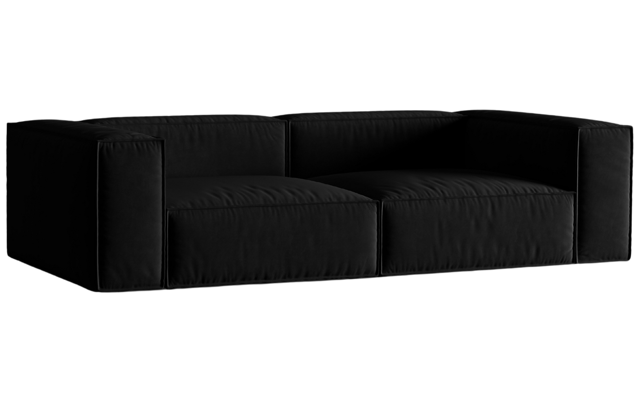 Micadoni Sametová pohovka Nuria 250 cm