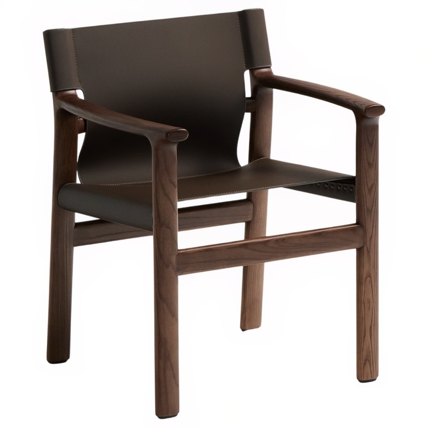 Kave Home Kožená jídelní židle Jan