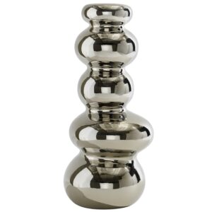 Jotex Stříbrná kameninová váza ABBY