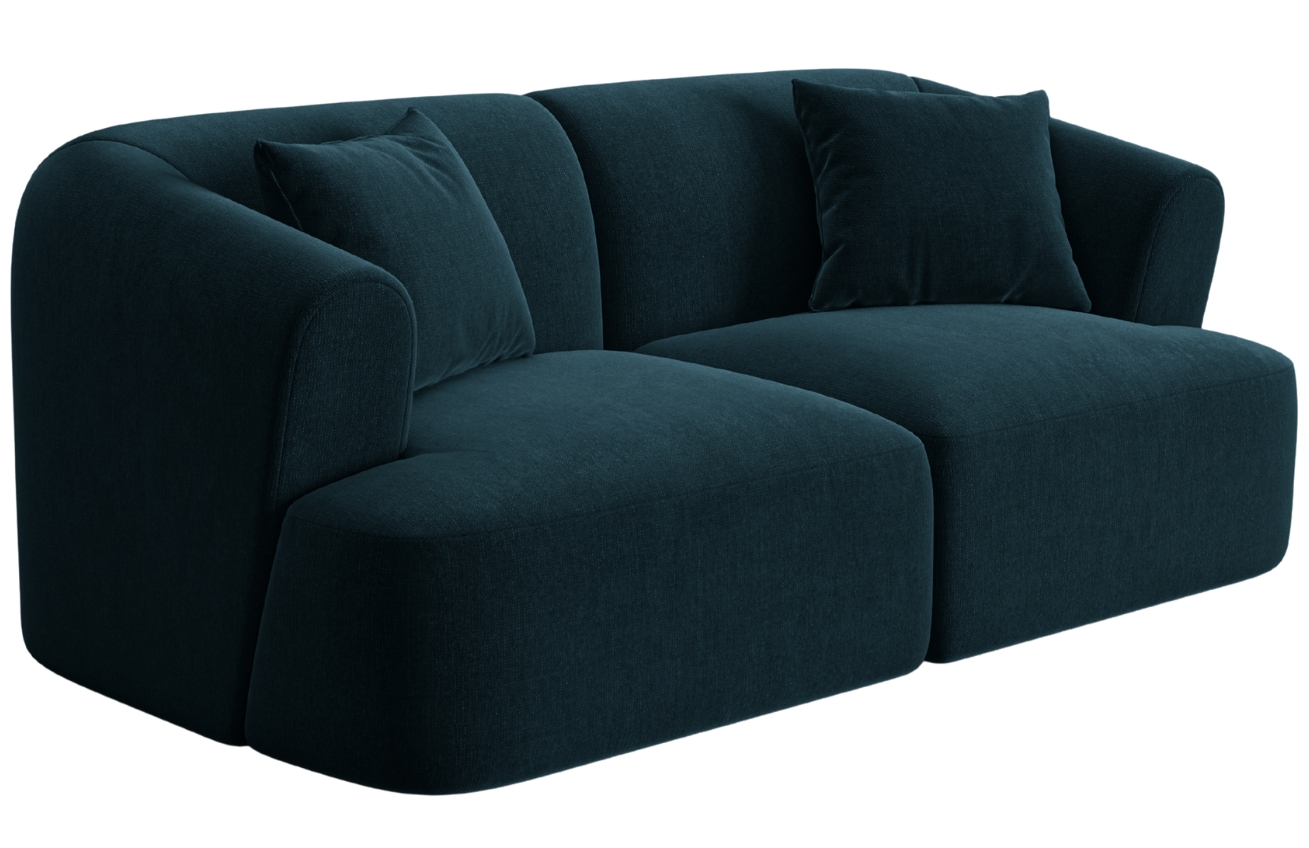 Cosmopolitan Design Petrolejově modrá sametová dvoumístná pohovka Campi 180 cm