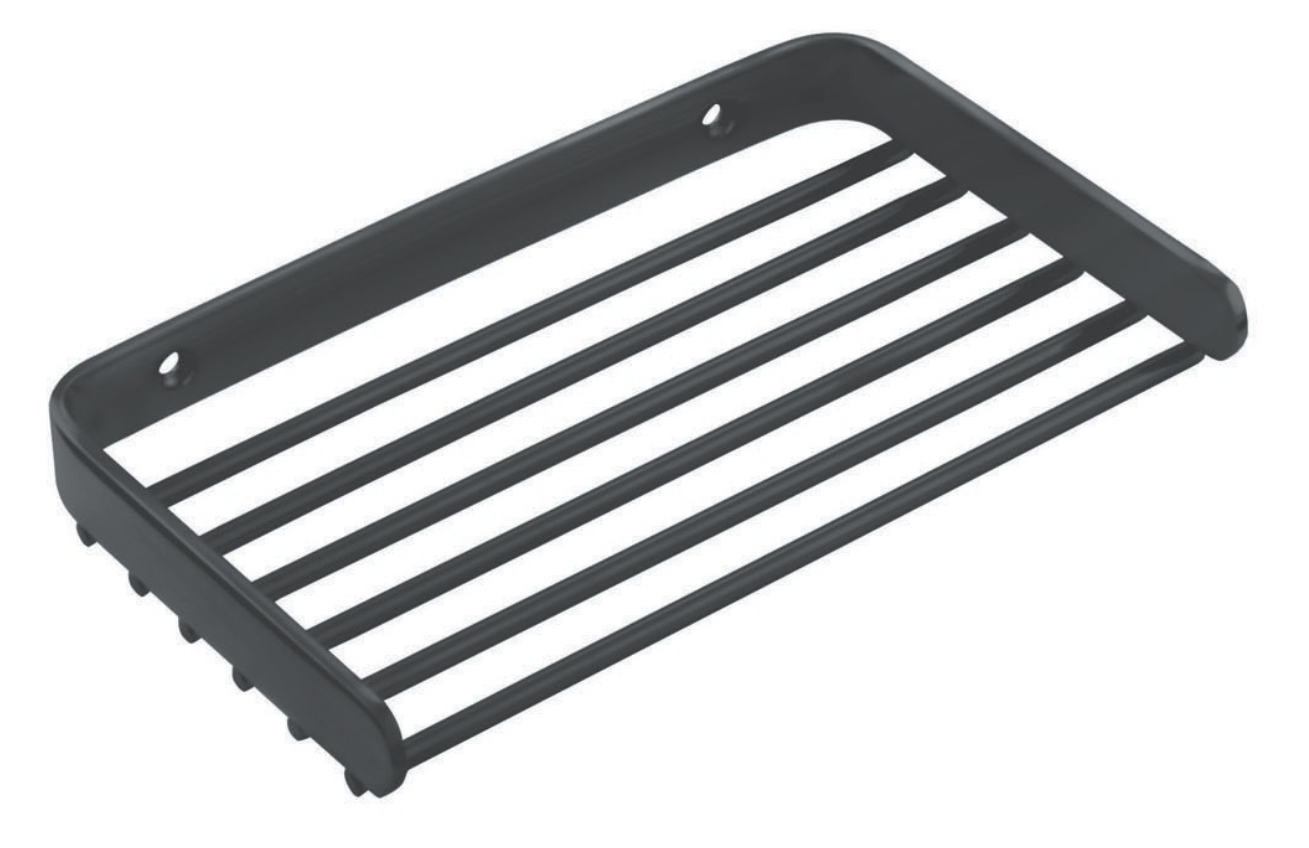 Cosmic Černá kovová koupelnová polička Logic