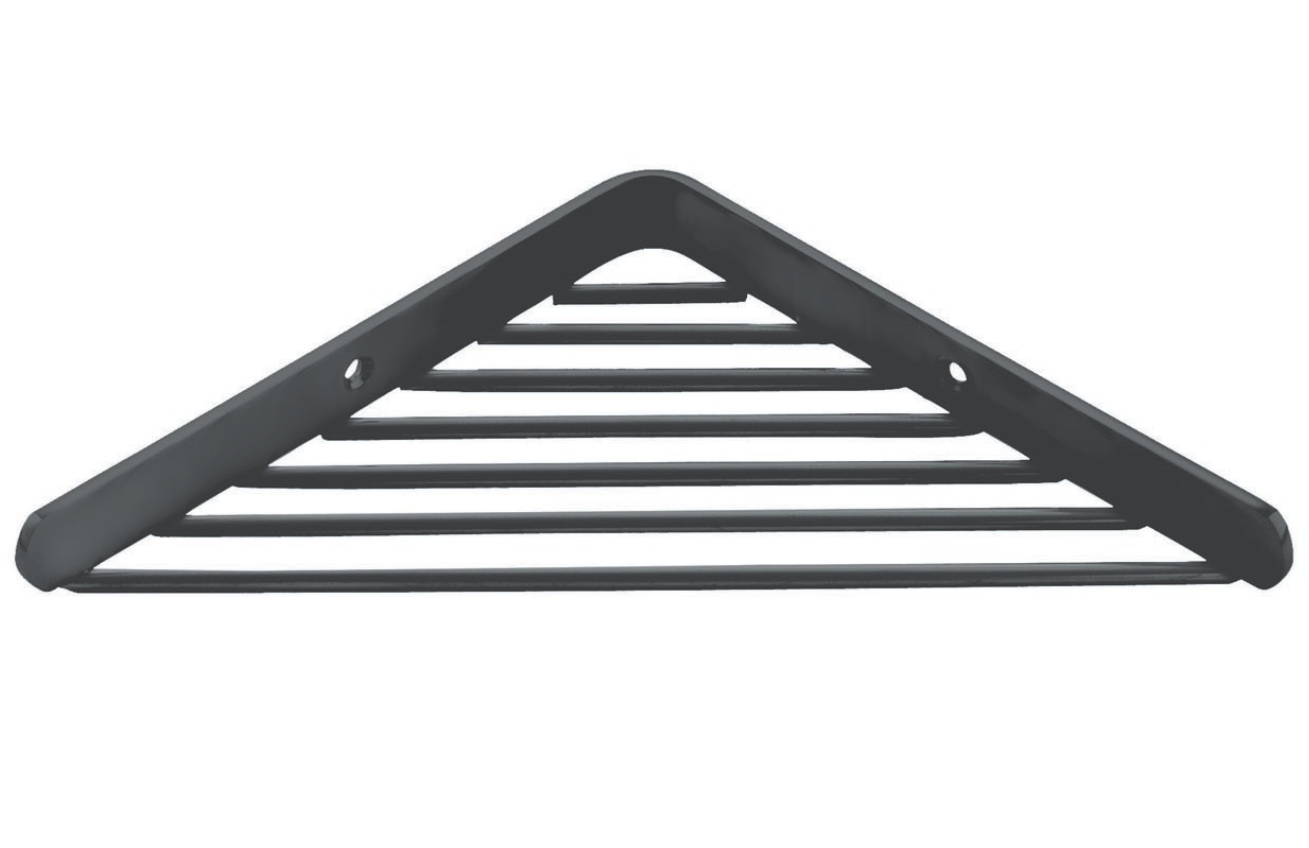 Cosmic Černá kovová rohová koupelnová polička Logic