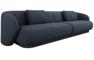 Cosmopolitan Design Modrá čalouněná čtyřmístná pohovka Camden 304 cm