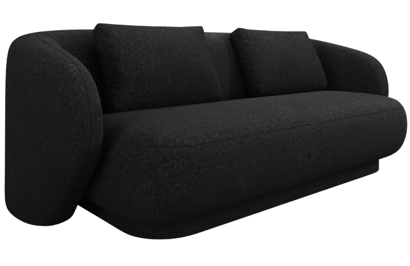 Cosmopolitan Design Černá čalouněná dvoumístná pohovka Camden 169 cm