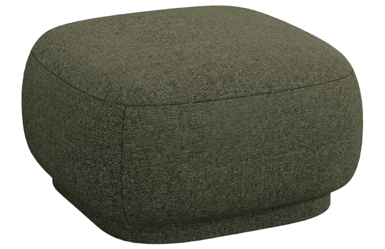 Cosmopolitan Design Zelená čalouněná podnožka Camden 65 x 65 cm