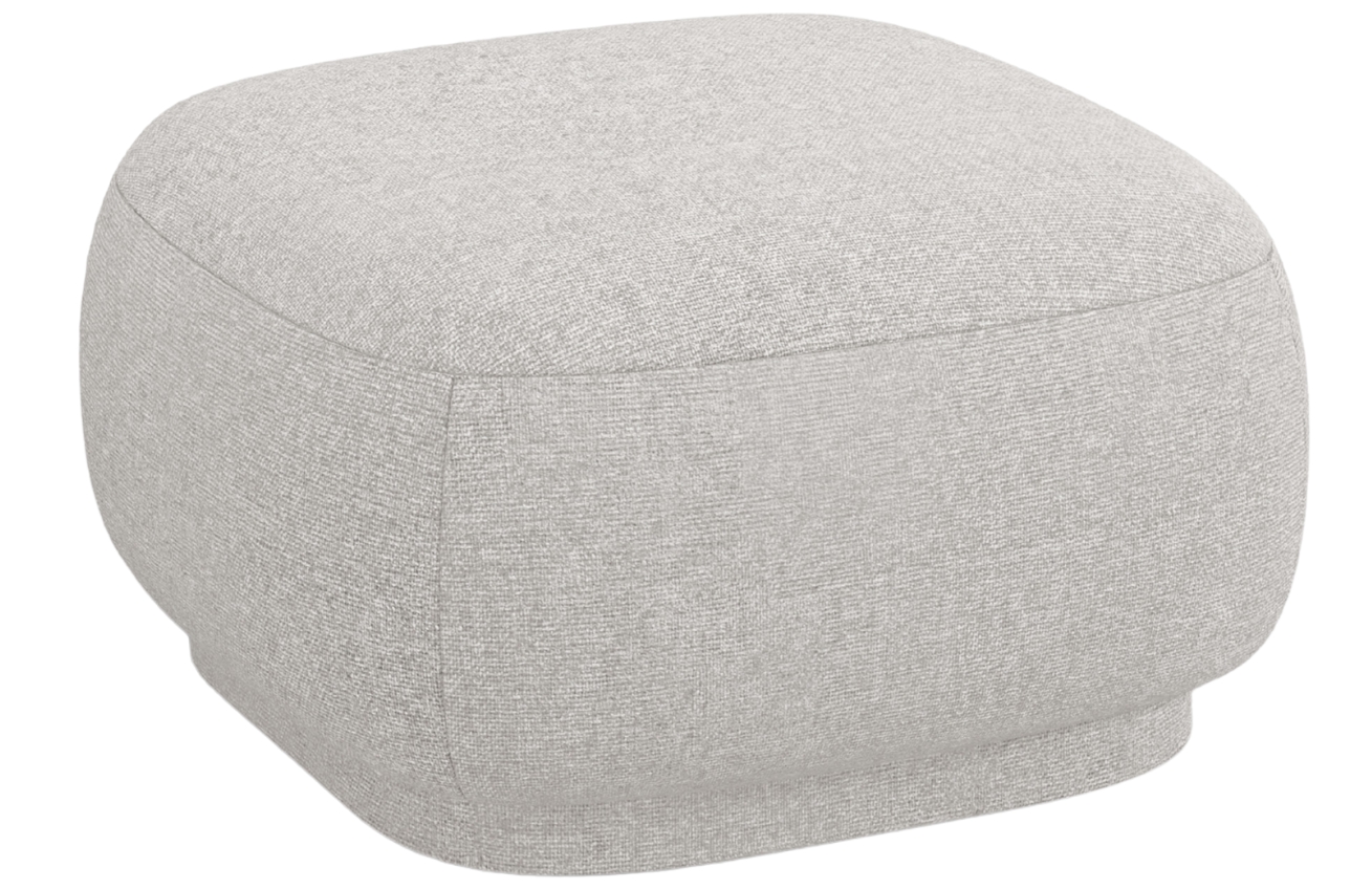 Cosmopolitan Design Světle šedá čalouněná podnožka Camden 65 x 65 cm