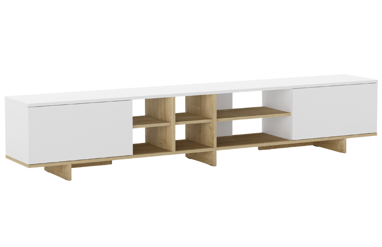 Marckeric Bílý lakovaný TV stolek Cequoia 230 x 35