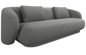 Cosmopolitan Design Šedá čalouněná trojmístná pohovka Camden 204 cm