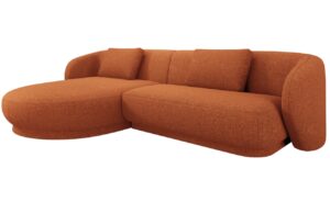 Cosmopolitan Design Terakotově oranžová čalouněná rohová pohovka Camden 289 cm