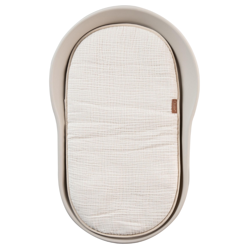Béžový mušelínový polštář na přebalovací podložku Quax Mamee