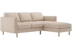 Micadoni Béžová sametová rohová pohovka Eden 223 cm