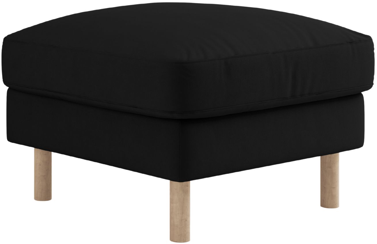 Micadoni Černá sametová podnožka Eden 64 x 64 cm