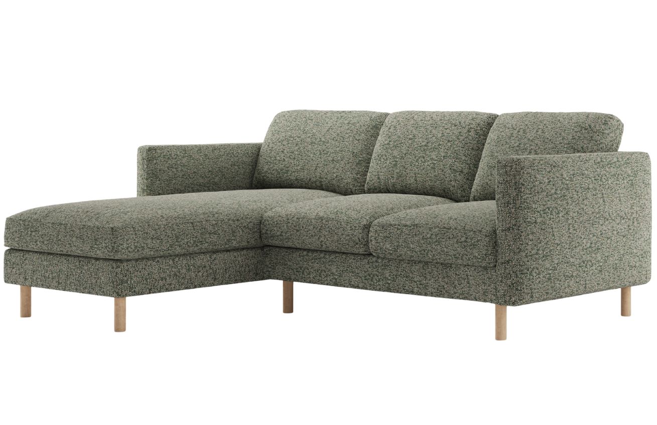 Micadoni Zelená rohová pohovka Eden 223 cm