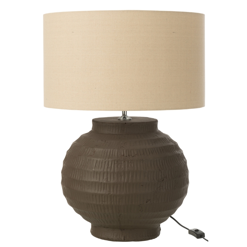 J-line Hnědá keramická stolní lampa Terracotta 62 cm