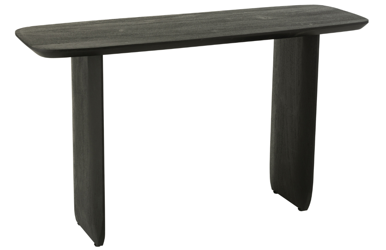 J-line Černý dřevěný toaletní stolek Acacia 130 x 76