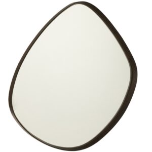 J-line Hnědé závěsné zrcadlo Ambesa 88 x 79 cm