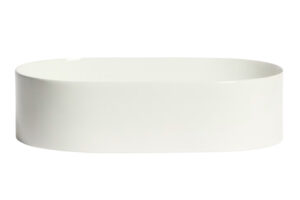 Kave Home Bílé keramické umyvadlo na desku Ovara 50 x 31 cm