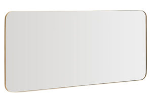 Kave Home Zlaté kovové závěsné zrcadlo Marco 80 x 180 cm