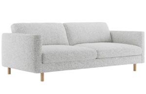 Micadoni Šedá čtyřmístná pohovka Eden 209 cm