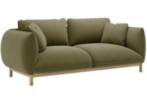 Micadoni Zelená sametová dvoumístná pohovka Ada 178 cm