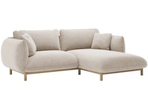 Micadoni Světle béžová rohová pohovka Ada 214 cm