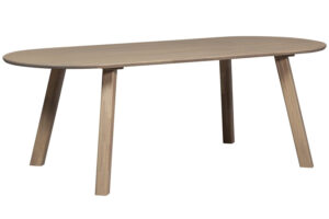 WOOOD Hnědošedý dubový jídelní stůl Tablo 220 x 90 cm